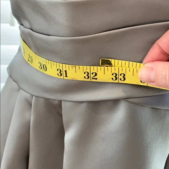 Size 10 David’s bridal silver/gray strapless dress - Picture 6 of 8